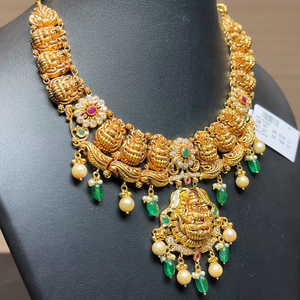 Chennai Shopping Mall 32.78gms NECKLACE 22K Antique