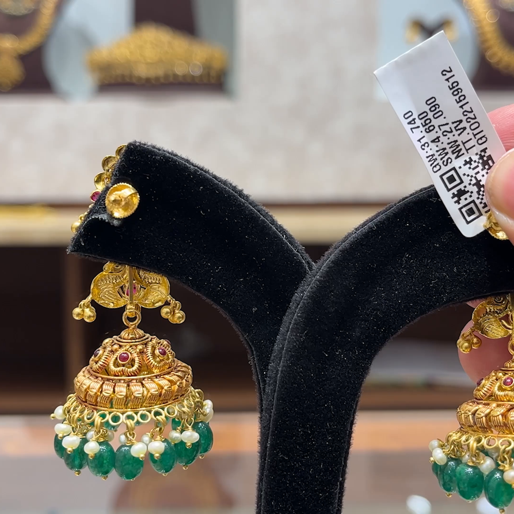 Chennai Shopping Mall 27.09gms EARRINGS 22K Yellow Gold