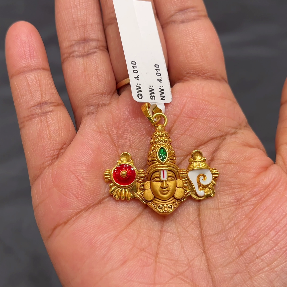 Anu Jewellers 4.01gms Pendent 22K Yellow Gold