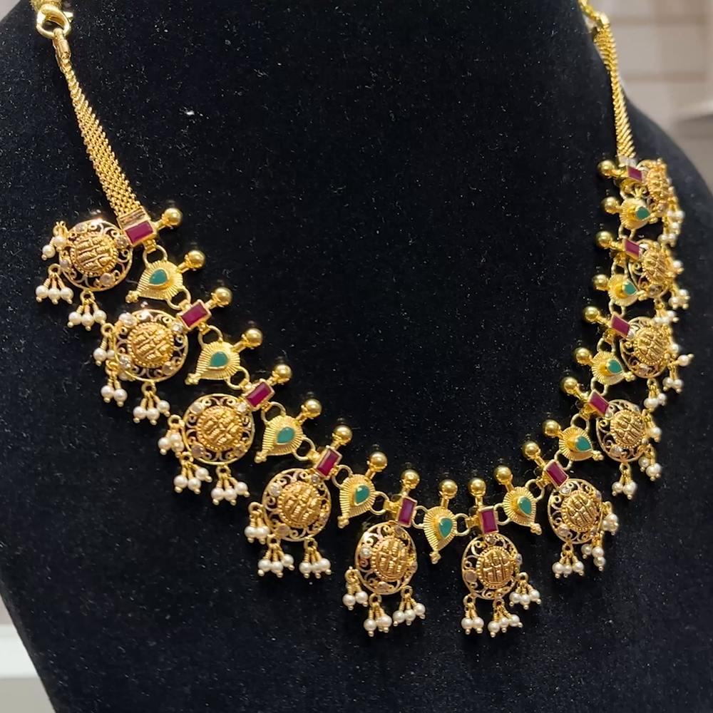 SOUTH INDIA 23.94gms NECKLACE 22K Yellow Gold