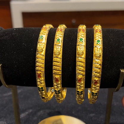 RS BROTHERS 41.493gms BANGLES 22K Yellow Gold