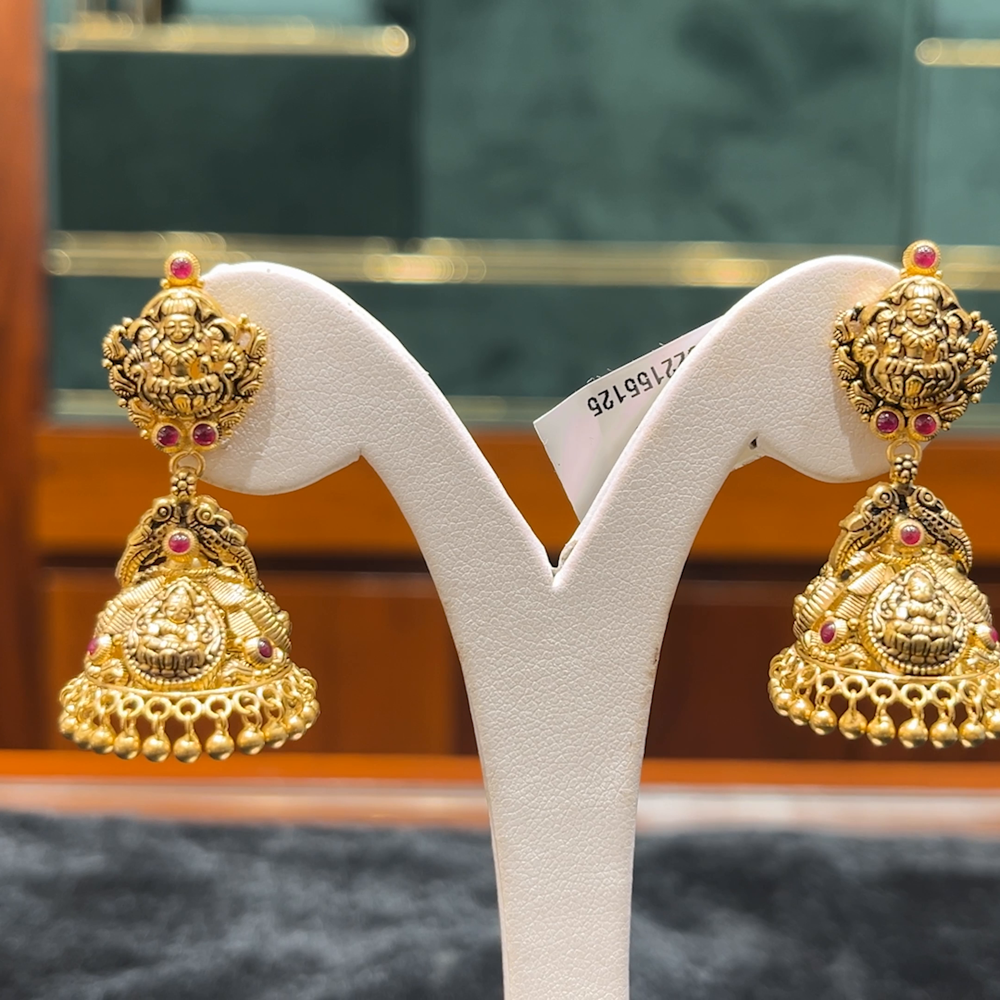 Chennai Shopping Mall 12.87gms EARRINGS 22K Antique