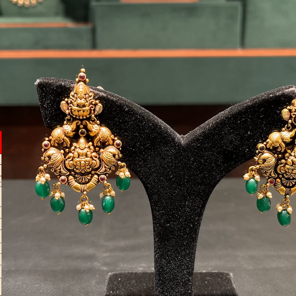 CMR 12.943gms EARRINGS 22K Nakshi