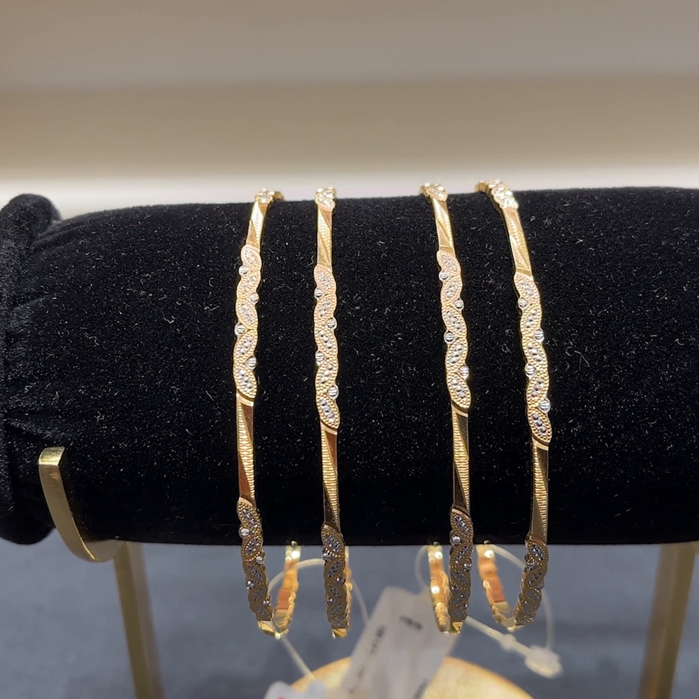 Anu Jewellers 21.68gms BANGLES 22K Yellow Gold