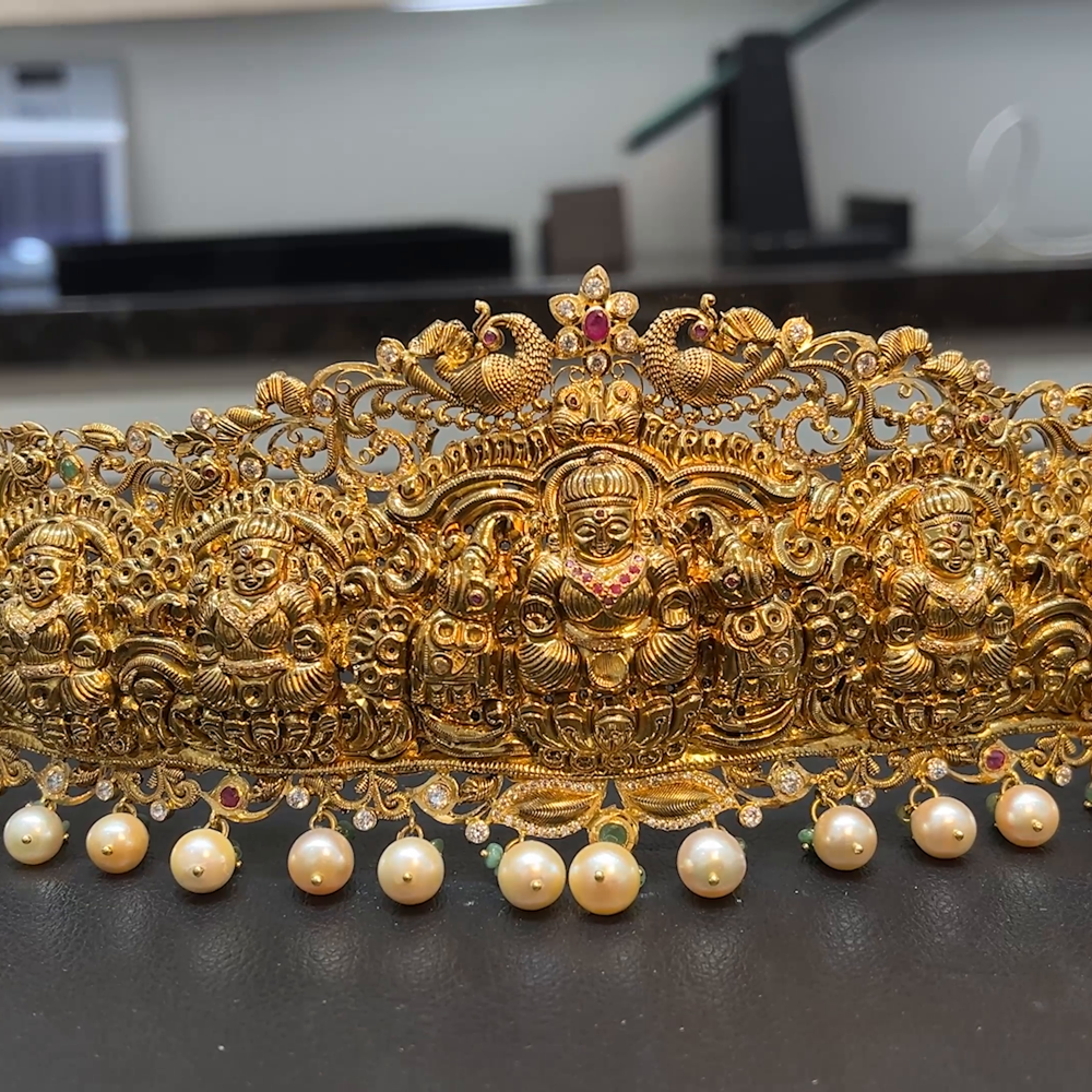 MUKUNDA JEWELLERS 120.038gms VADDANAM 22K Yellow Gold