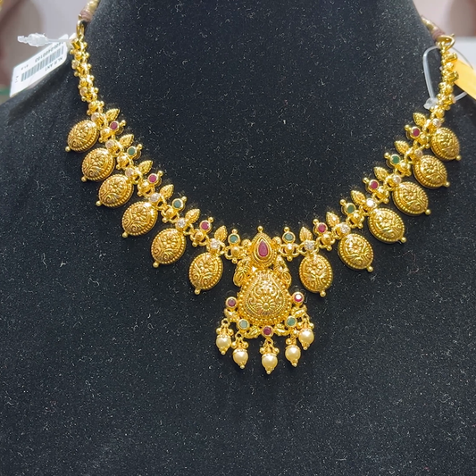 SwarnaKanchi 14.313gms NECKLACE 22K Yellow Gold