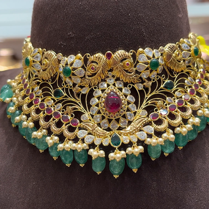 SwarnaKanchi 22.204gms CHOKER 22K Yellow Gold