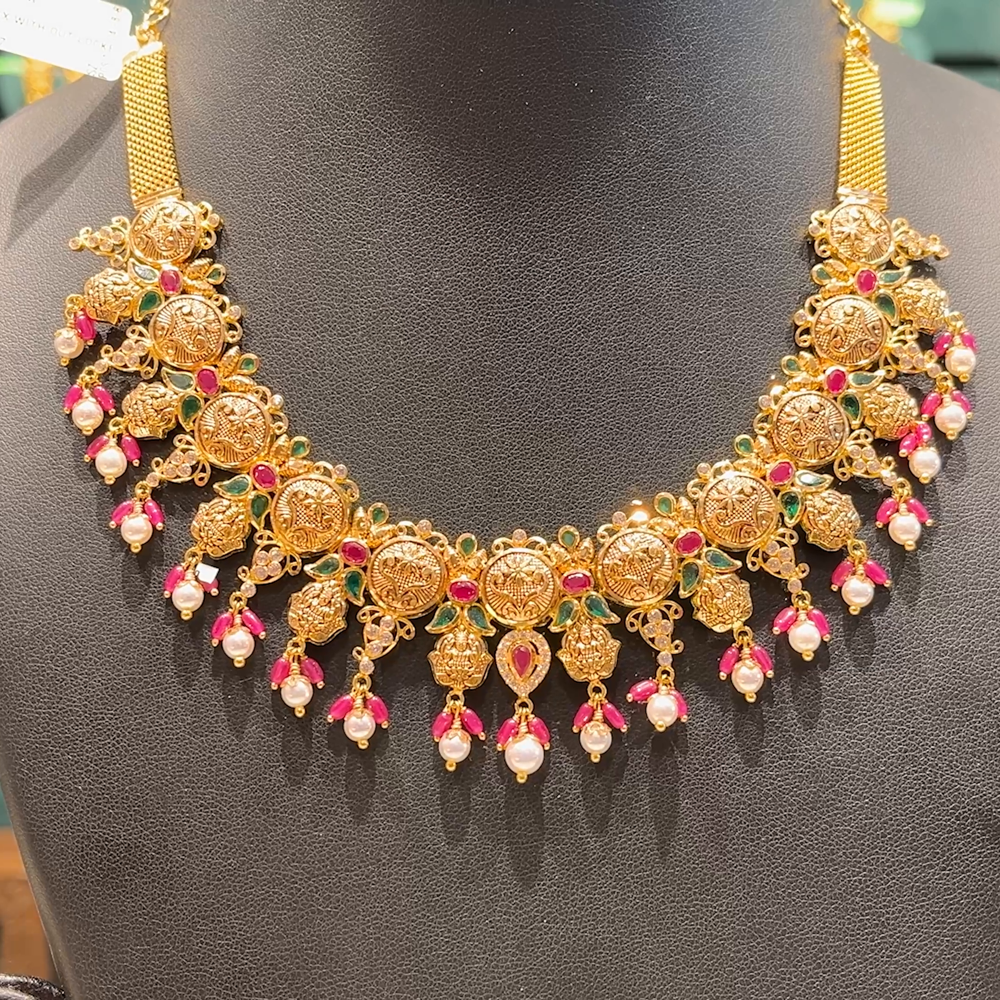 Chennai Shopping Mall 25.46gms NECKLACE 22K Antique