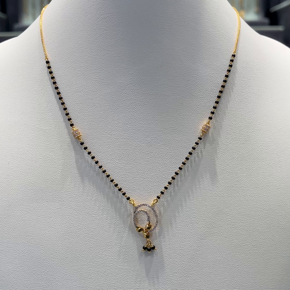 Anu Jewellers 4.761gms SHORT BLACK BEADS 22K Yellow Gold