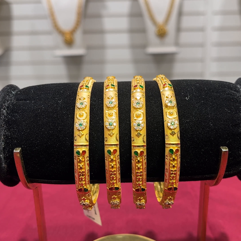 SOUTH INDIA 42.335gms BANGLES 22K Yellow Gold