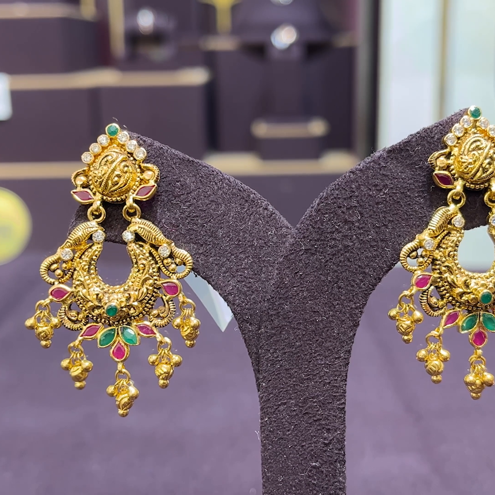 CMR 10.297gms EARRINGS 22K Yellow Gold