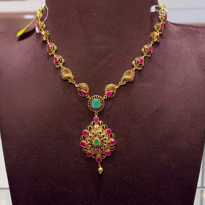 SwarnaKanchi 14.335gms NECKLACE 22K Yellow Gold