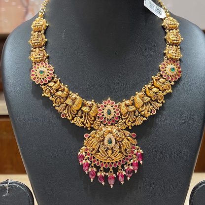 MUKUNDA JEWELLERS 43.086gms NECKLACE 22K Nakshi