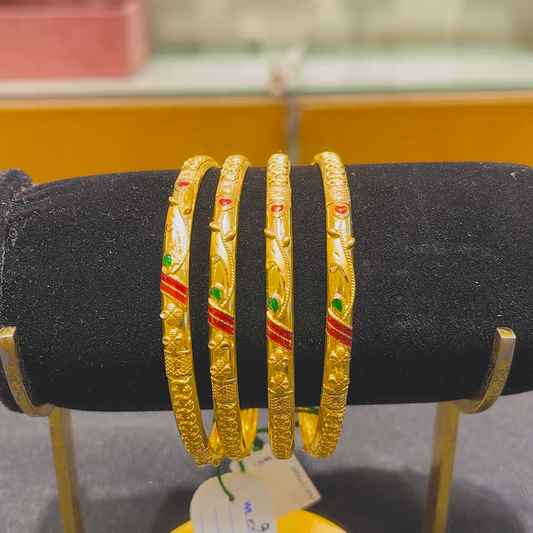 Anu Jewellers 25.003gms BANGLES 22K Yellow Gold