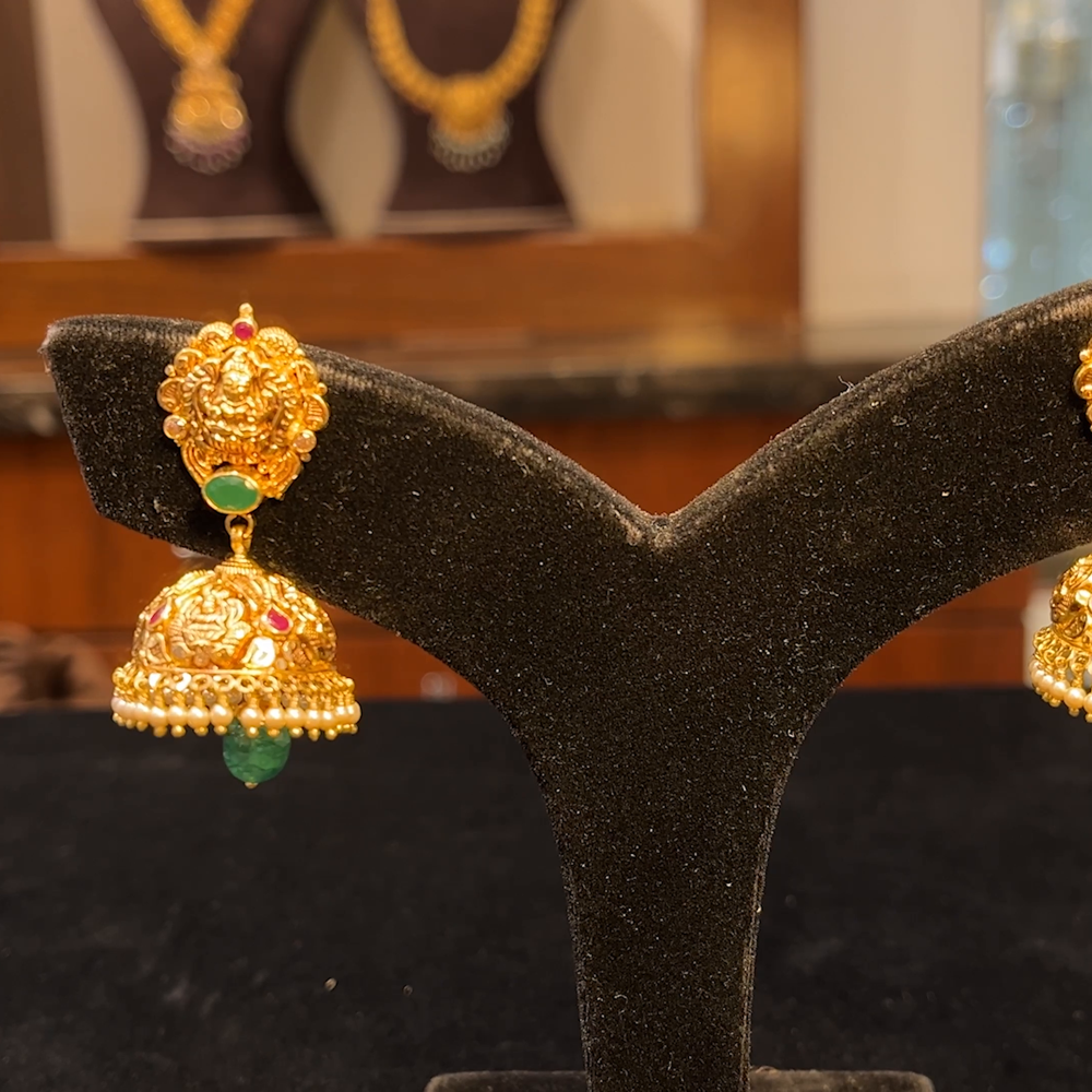 SRI RAM 12.76gms EARRINGS 22K Yellow Gold