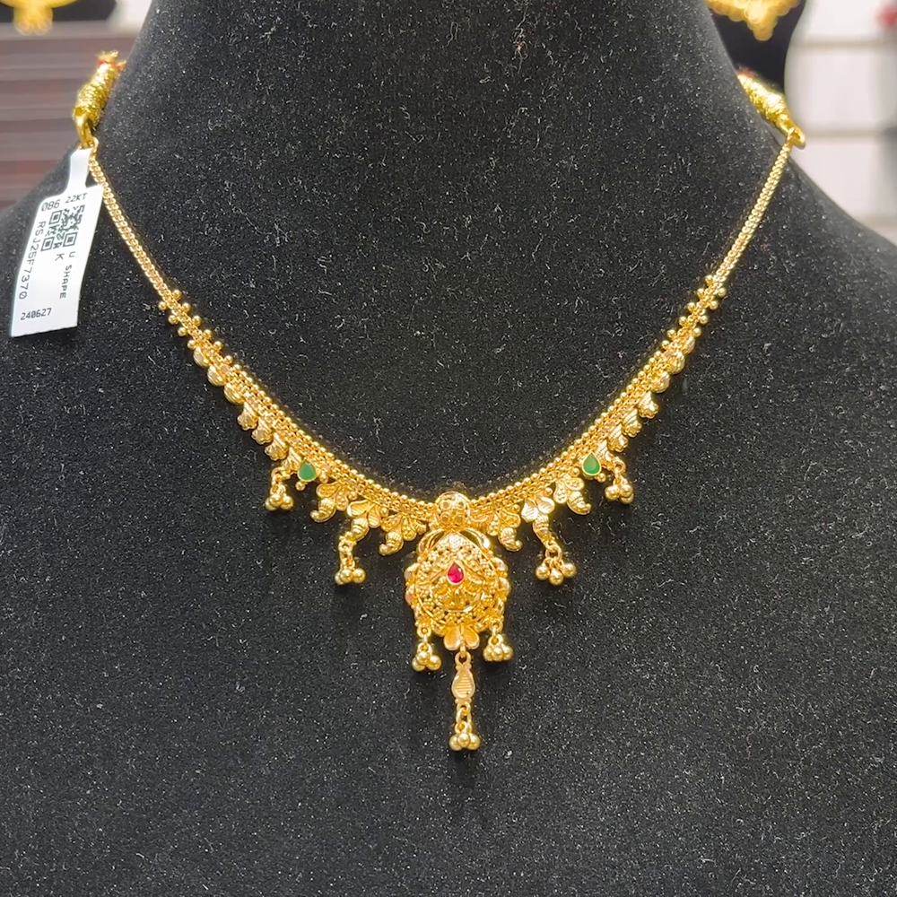 SOUTH INDIA 8.427gms NECKLACE 22K Yellow Gold