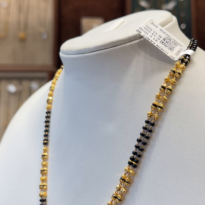 CMR 12.55gms SHORT BLACK BEADS 22K Nakshi