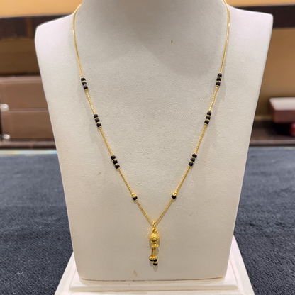 CHANDANA Brothers 5.33gms SHORT BLACK BEADS 22K Yellow Gold