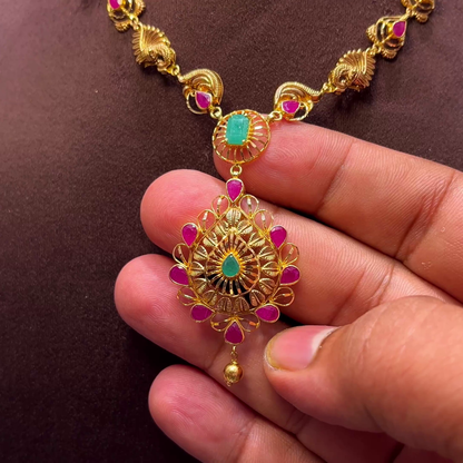 SwarnaKanchi 14.335gms NECKLACE 22K Yellow Gold