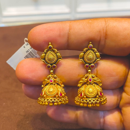 SRI RAM 9.84gms EARRINGS 22K Yellow Gold