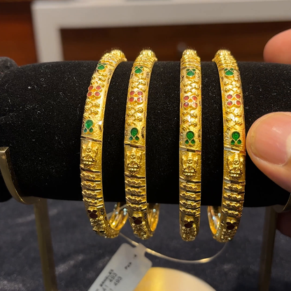 RS BROTHERS 41.493gms BANGLES 22K Yellow Gold