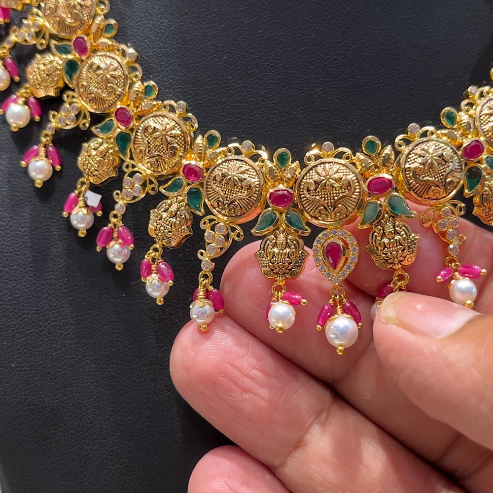 Chennai Shopping Mall 25.46gms NECKLACE 22K Antique