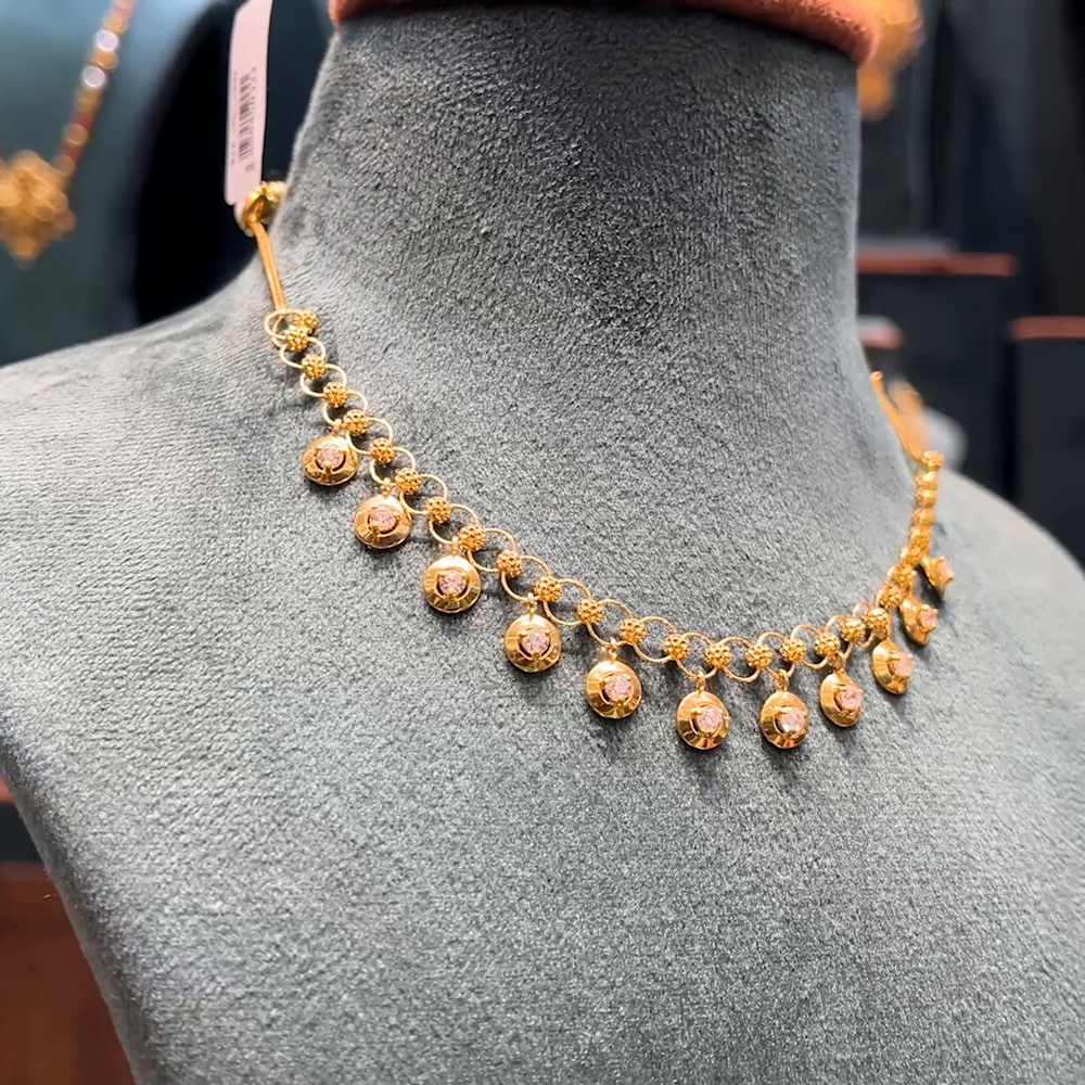 Yellow Gold Tanishq Gold Set Designs With Price And Weight