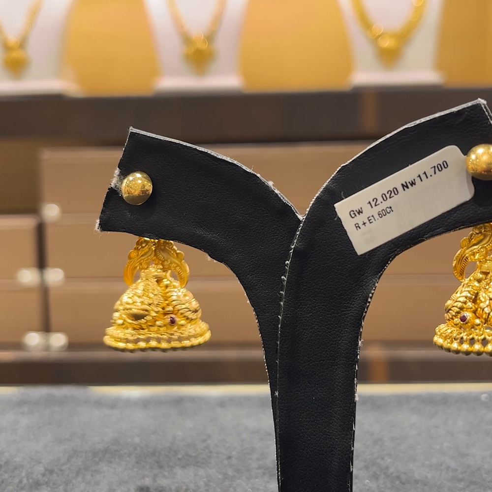 CHANDANA Brothers 11.7gms EARRINGS 22K Yellow Gold