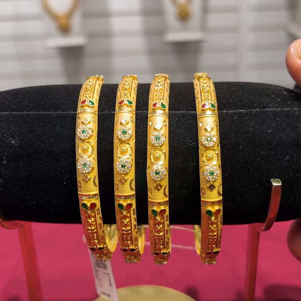 SOUTH INDIA 42.335gms BANGLES 22K Yellow Gold