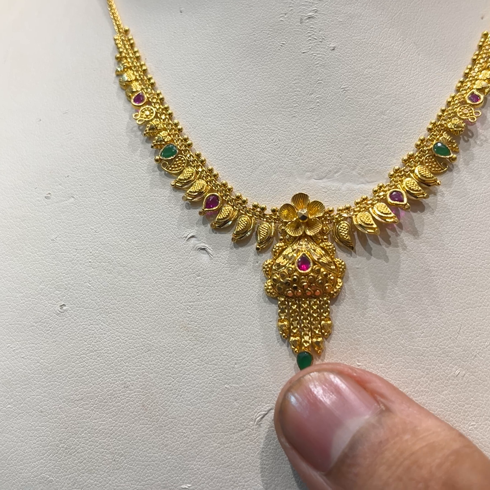 RS BROTHERS 9.52gms NECKLACE 22K Yellow Gold