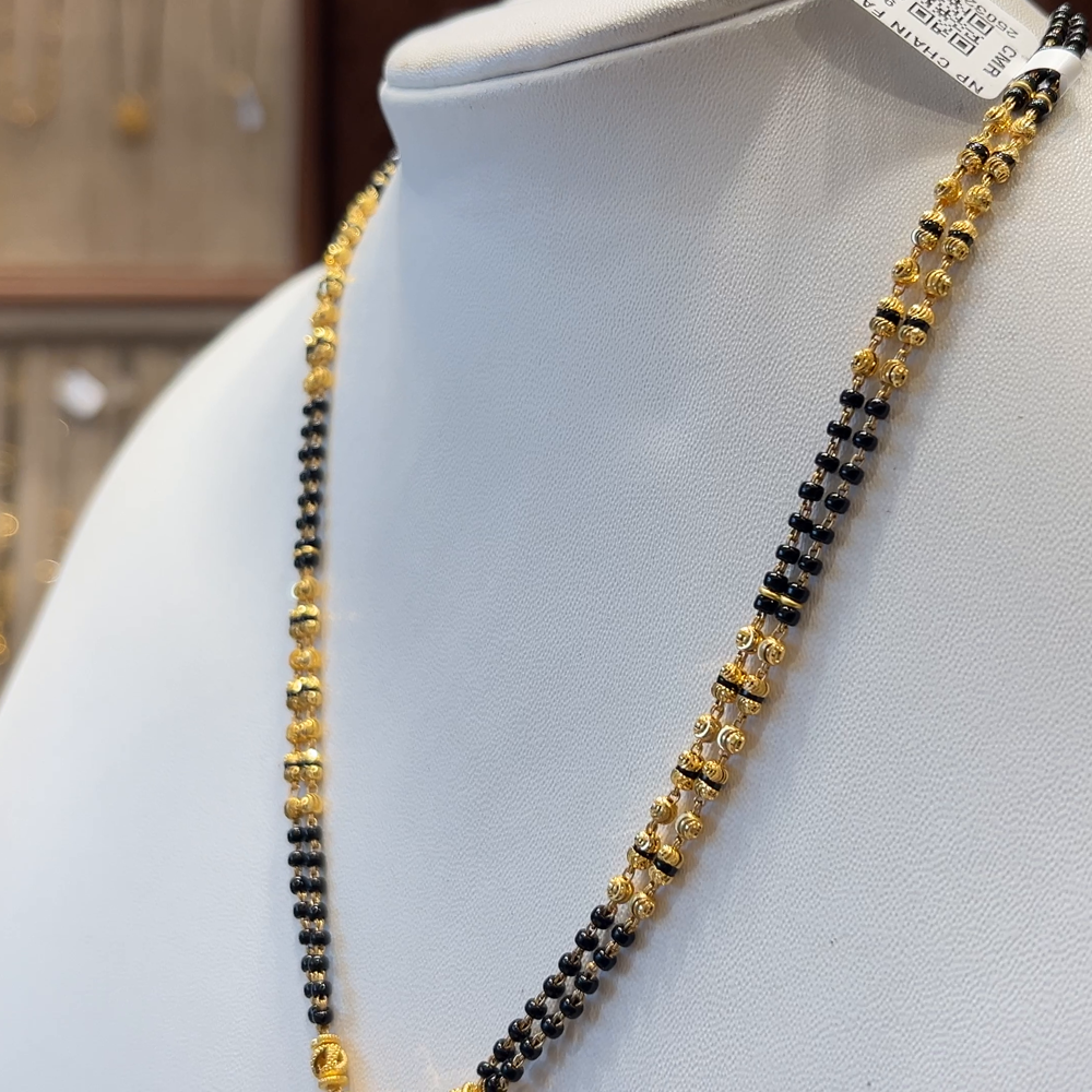 CMR 12.55gms SHORT BLACK BEADS 22K Nakshi