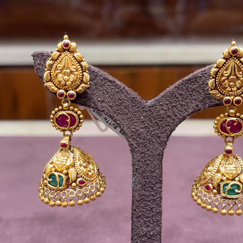 MUKUNDA JEWELLERS 14.802gms EARRINGS 22K Yellow Gold