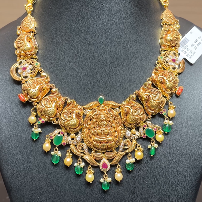 Chennai Shopping Mall 33.5gms NECKLACE 22K Antique