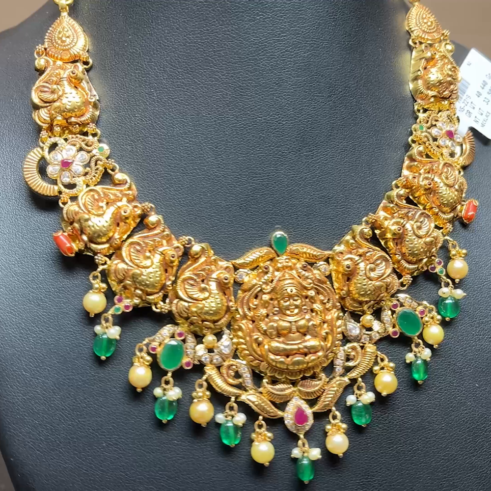 Chennai Shopping Mall 33.5gms NECKLACE 22K Antique