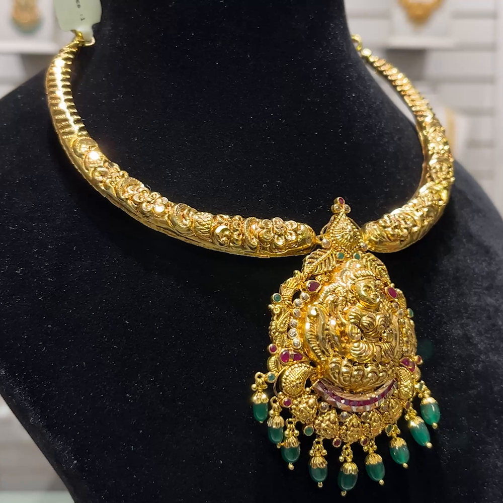 SOUTH INDIA 21.555gms NECKLACE 22K Yellow Gold