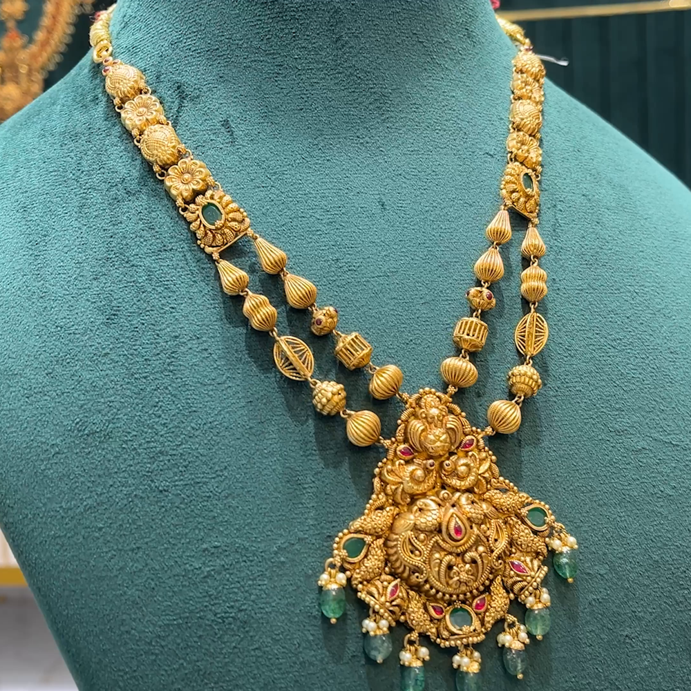 Rani Haar Gold Haram New Designs In 40 Grams Gold Haram Designs