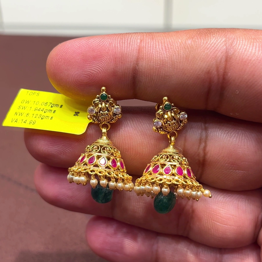 SwarnaKanchi 8.123gms EARRINGS 22K Yellow Gold