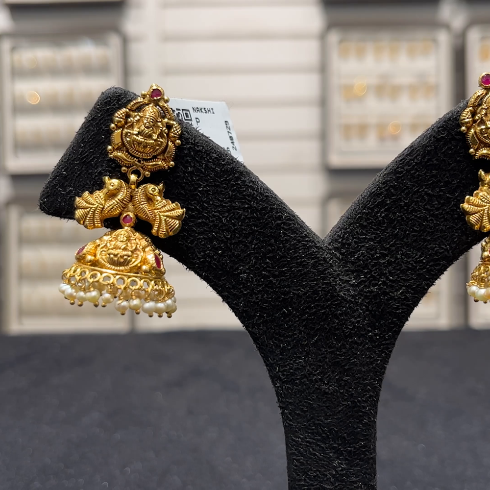 SOUTH INDIA 10.032gms EARRINGS 22K Yellow Gold