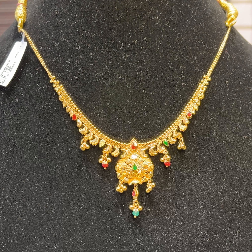 SOUTH INDIA 8.138gms NECKLACE 22K Yellow Gold