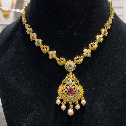 SOUTH INDIA 27.62gms NECKLACE 22K Yellow Gold