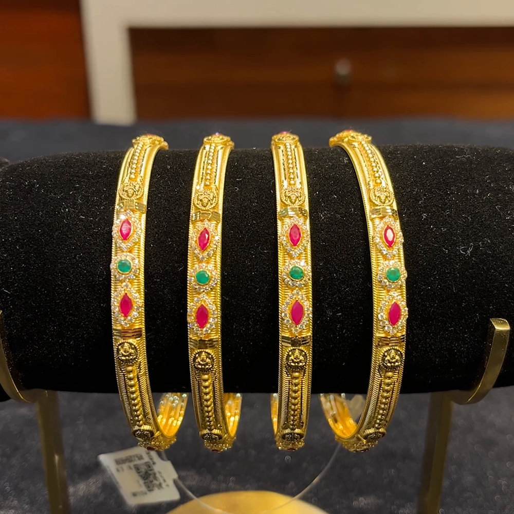 RS BROTHERS 49.602gms BANGLES 22K Yellow Gold