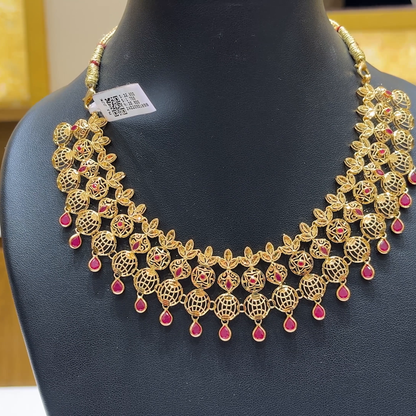 MUKUNDA JEWELLERS 30.9gms NECKLACE 22K Nakshi