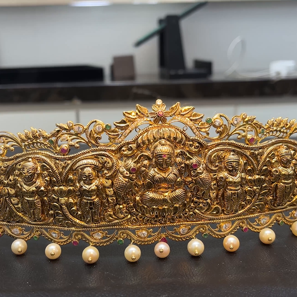 MUKUNDA JEWELLERS 121.712gms VADDANAM 22K Yellow Gold