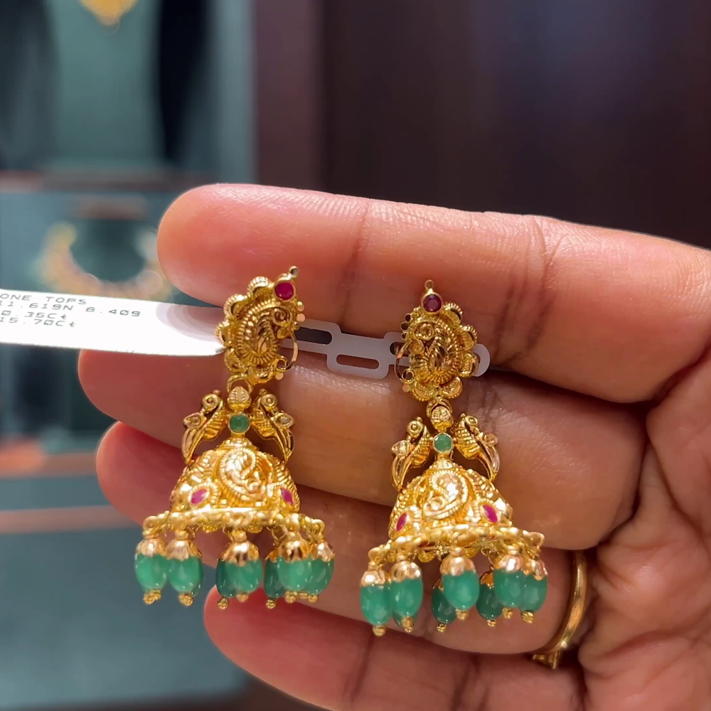 CMR 8.409gms EARRINGS 22K Yellow Gold