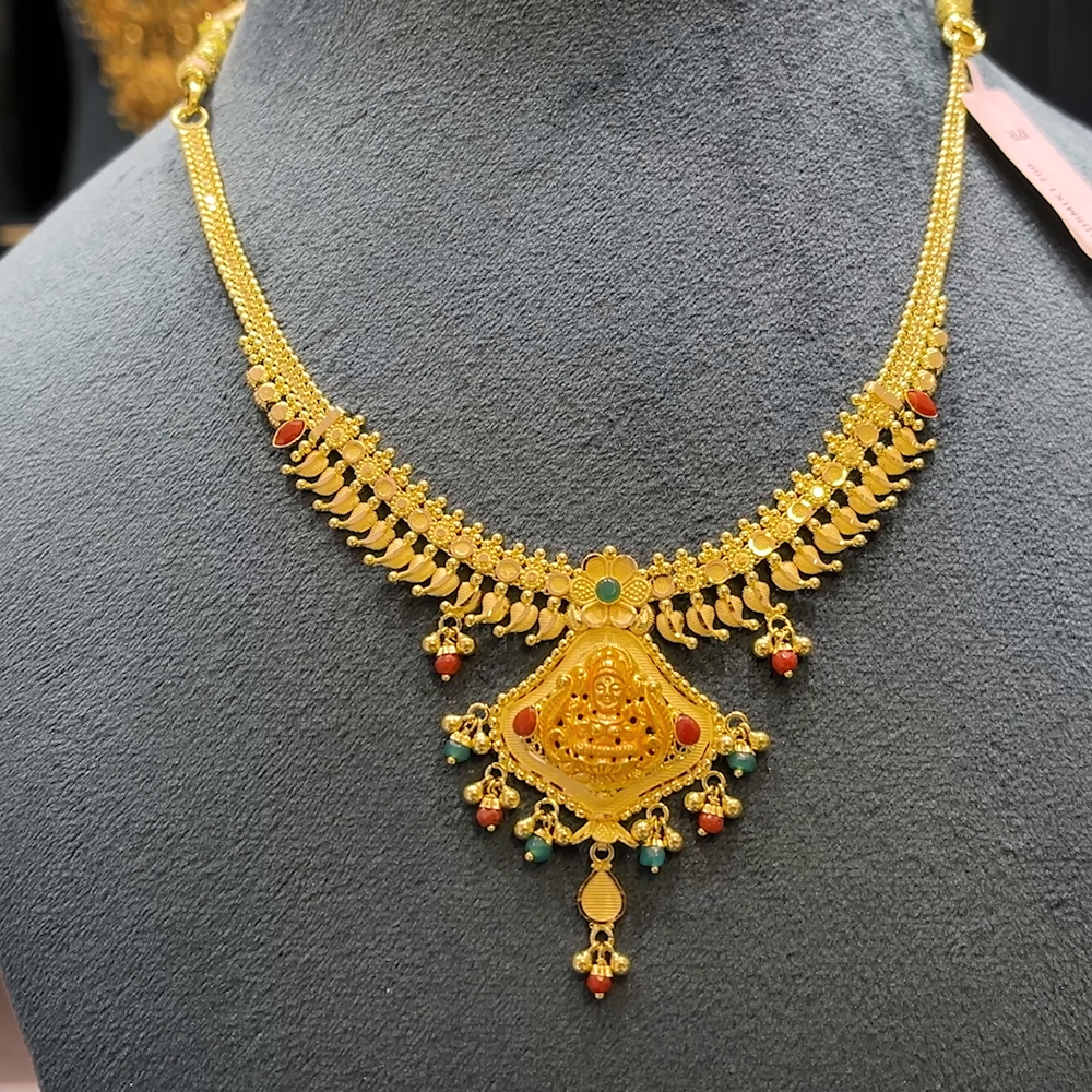 Kriya Jewellers 19.215gms NECKLACE 22K Yellow Gold