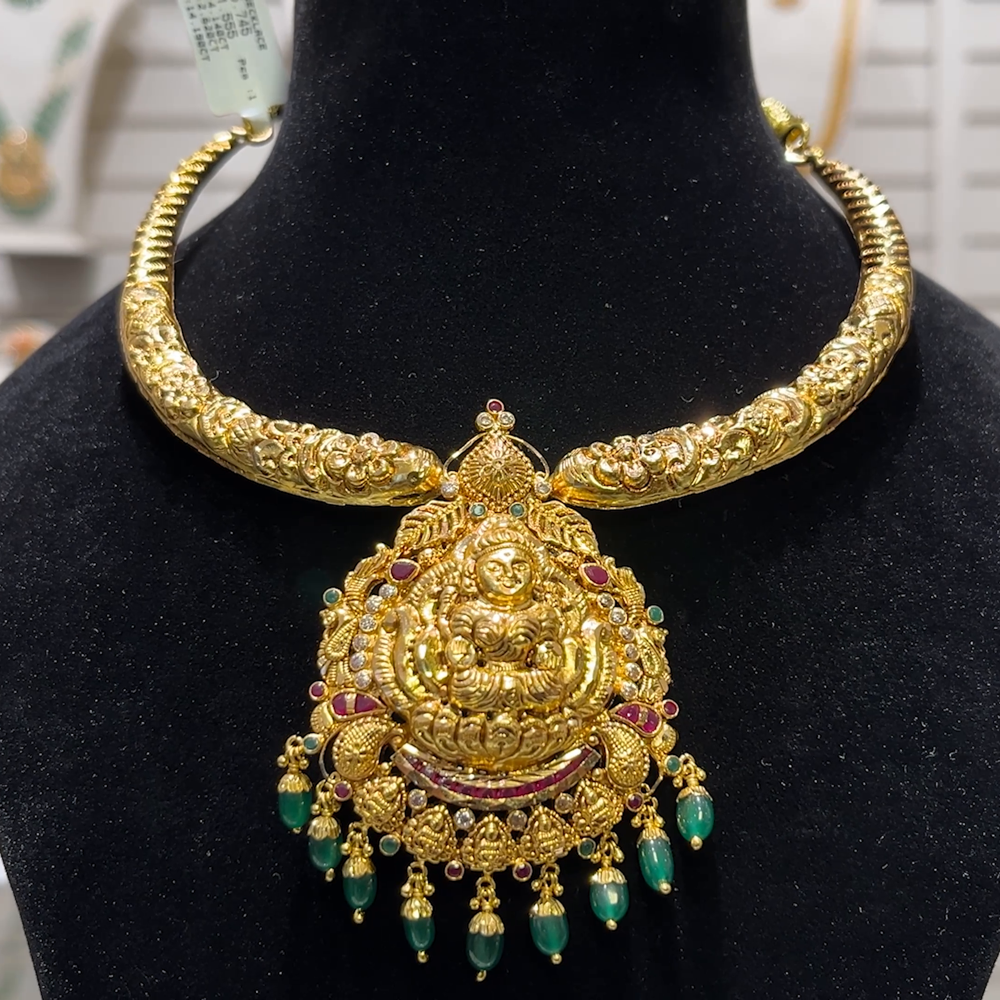 SOUTH INDIA 21.555gms NECKLACE 22K Yellow Gold