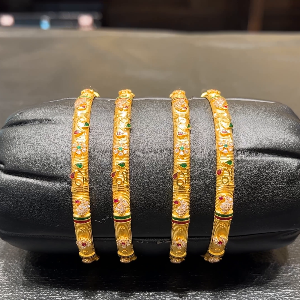 SOUTH INDIA 46.365gms BANGLES 22K Yellow Gold