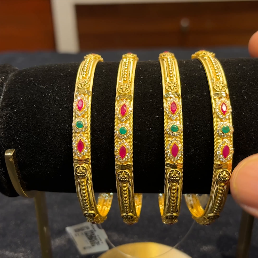 RS BROTHERS 49.602gms BANGLES 22K Yellow Gold