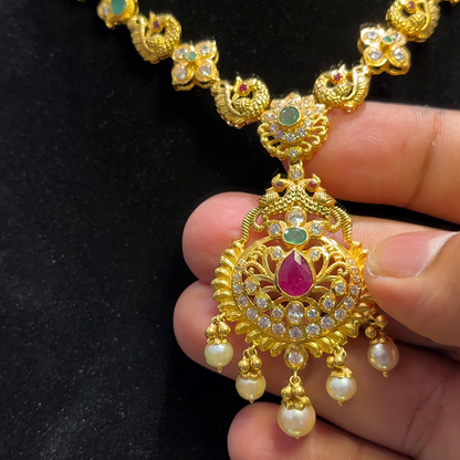 SOUTH INDIA 27.62gms NECKLACE 22K Yellow Gold