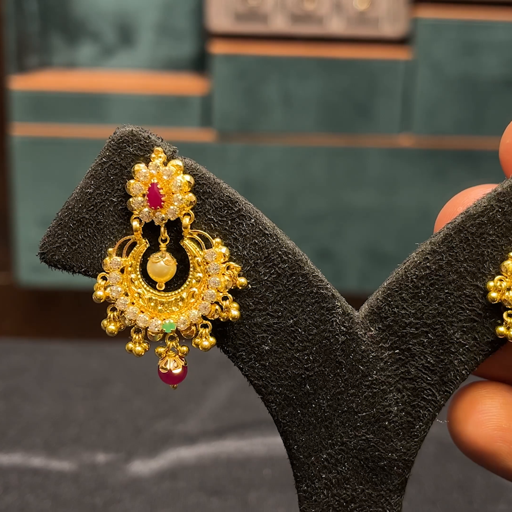 Light Weight Gold Jewellery Simple Gold Earrings Models Simple